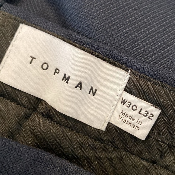 Topman tapered pronounced twill trousers in black pants with pockets 30x32 - Picture 11 of 16